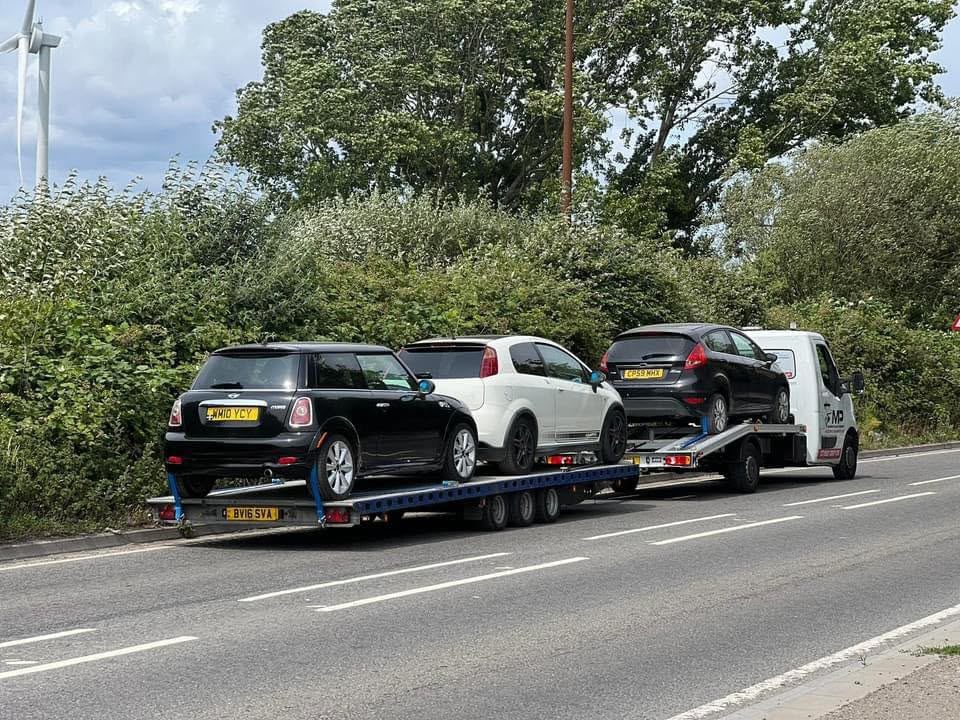 Vehicle recovery on a North West road